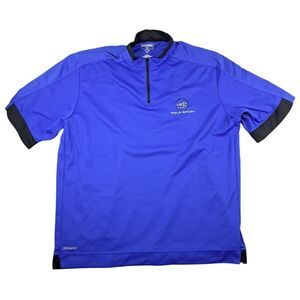 Vintage Polo Sport Ralph Lauren RL 67 Mens Shirt 2XL Blue Dri Vent 1/4 Zip